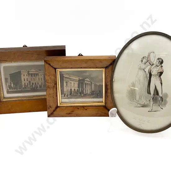 Two Burr Maple Framed Together with Other