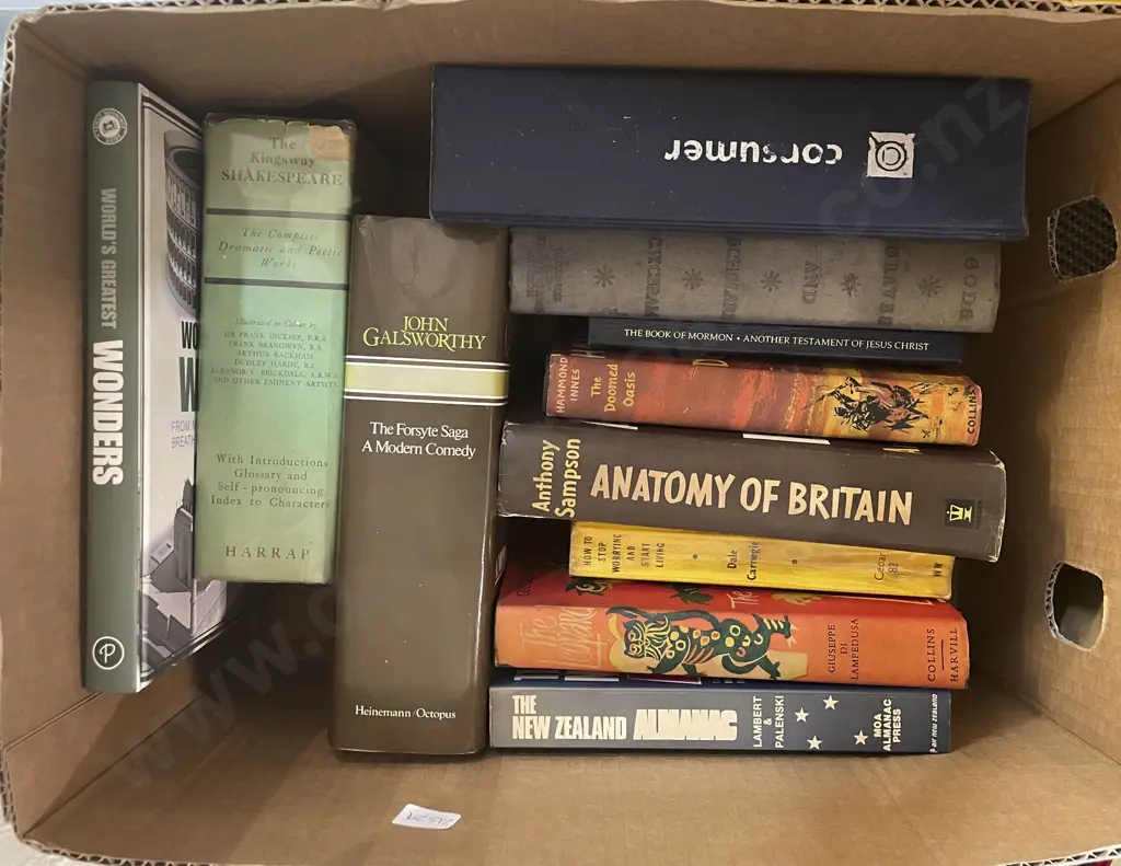 Box of Assorted Books Image 1++