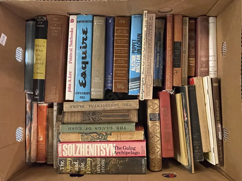 Box of Assorted Books Image 1++