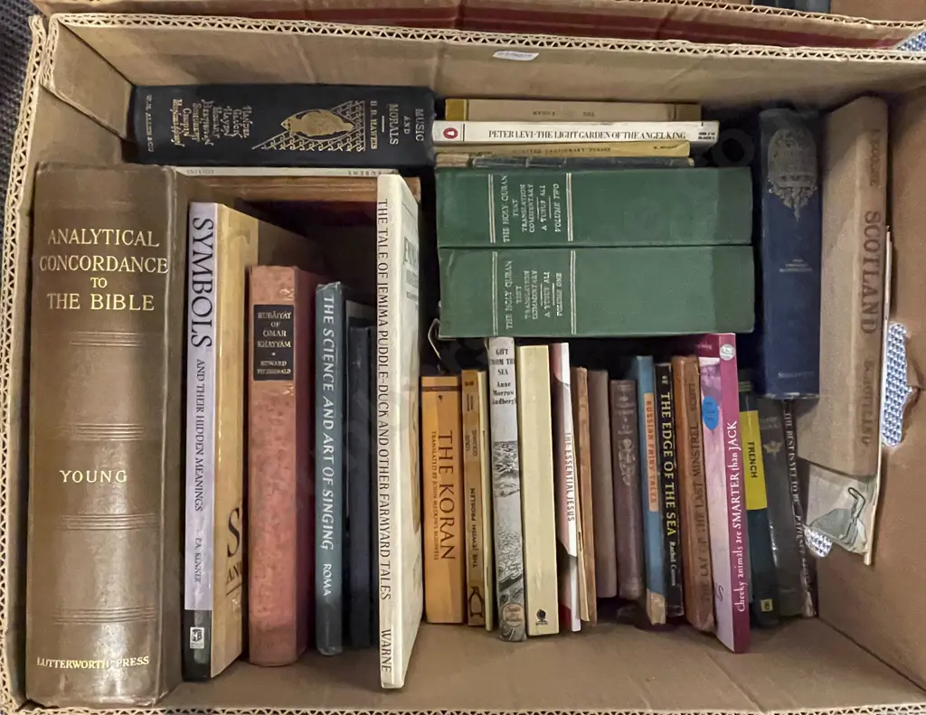 Box of Assorted Books Image 1++