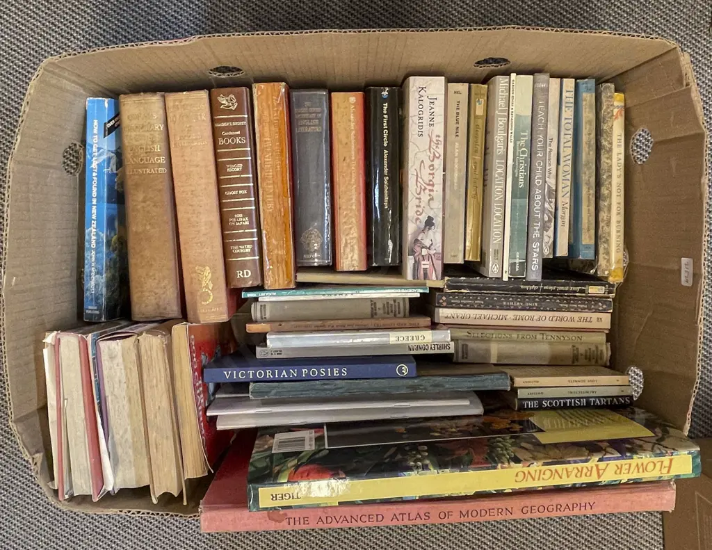 Box of Assorted Books Image 1++