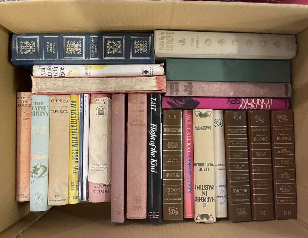Box of Assorted Books Image 1++