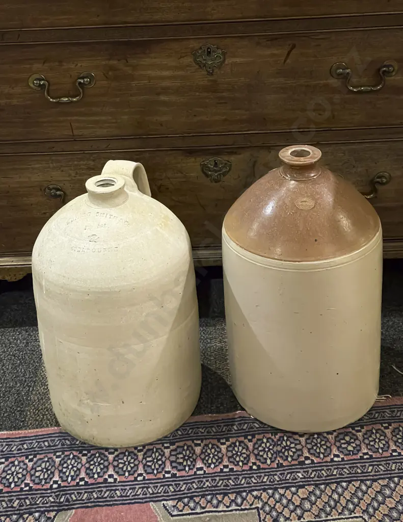Two Large Stoneware Bottles Image 1++