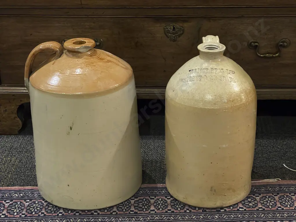 Two Vintage Stoneware Bottles Image 1++