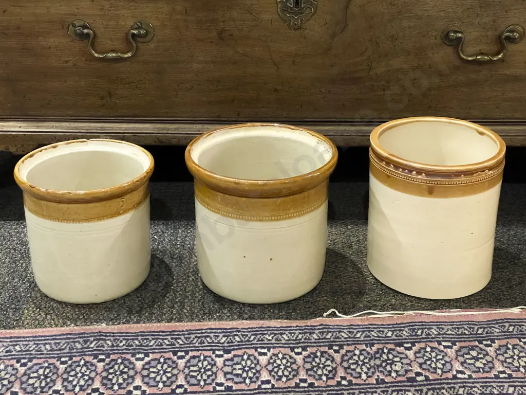 Three Stoneware Crocs Image 1++