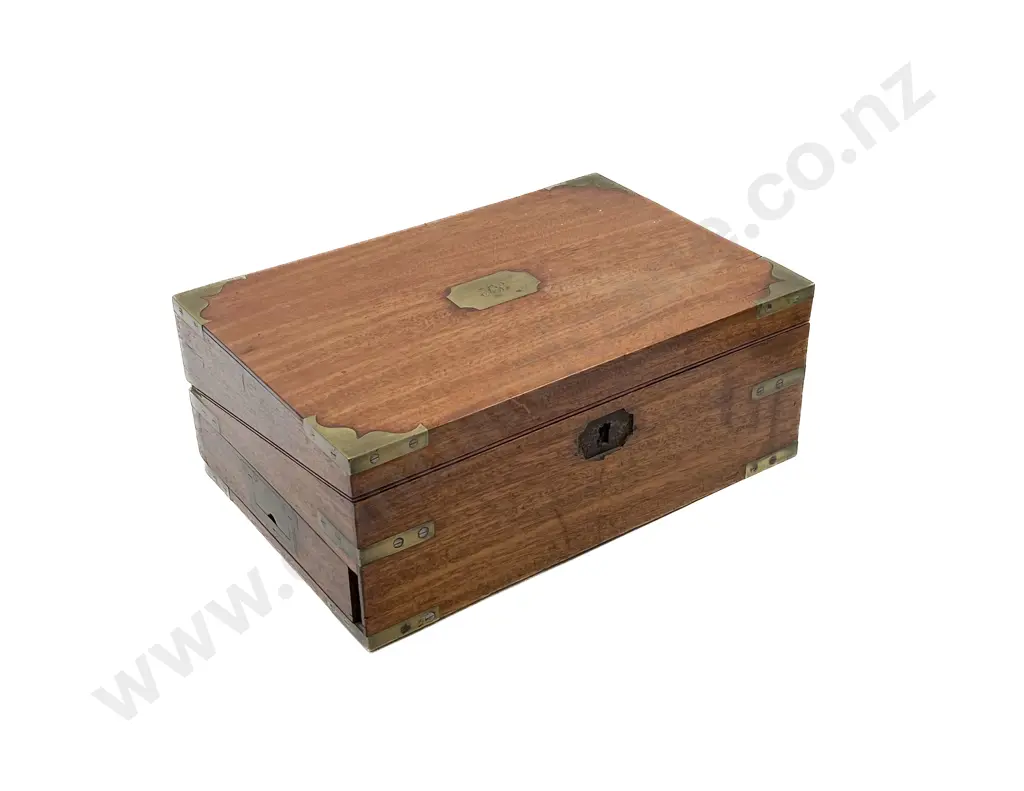 Brass Bound Victorian Writing Slope Image 1++