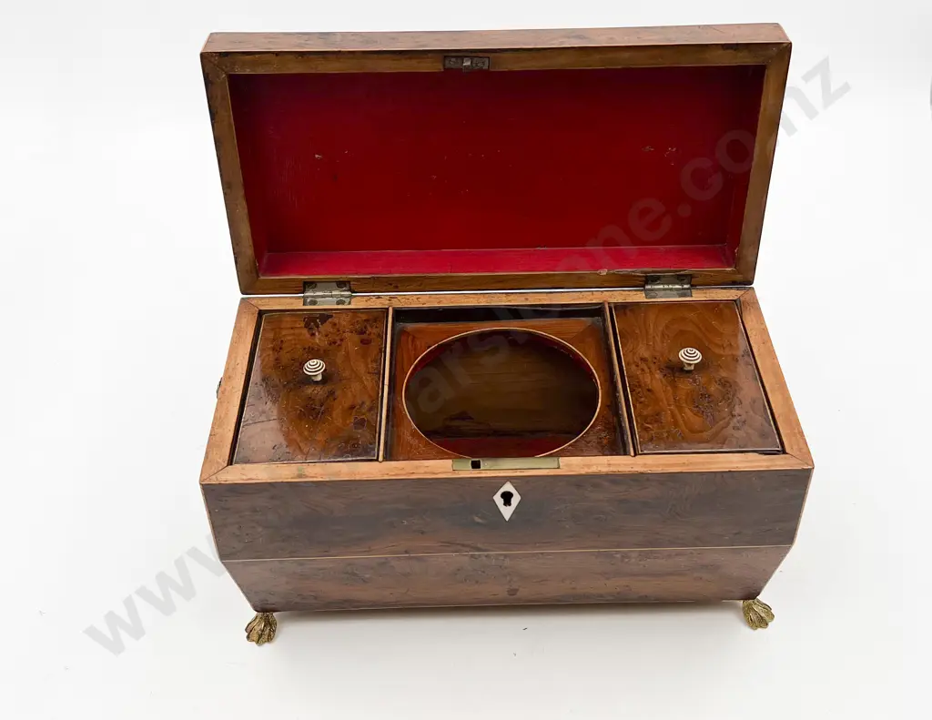 Antique Inlaid Tea Caddie Image 1++