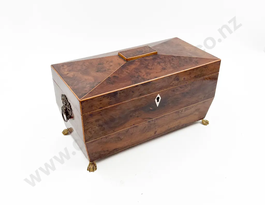 Antique Inlaid Tea Caddie Image 1++