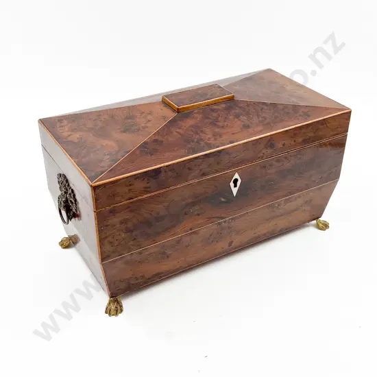 Antique Inlaid Tea Caddie