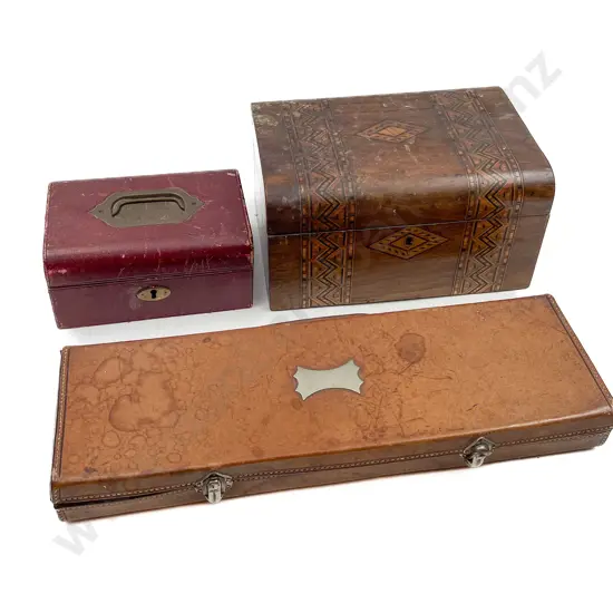 Vintage Recorder Case with Two Vintage Boxes