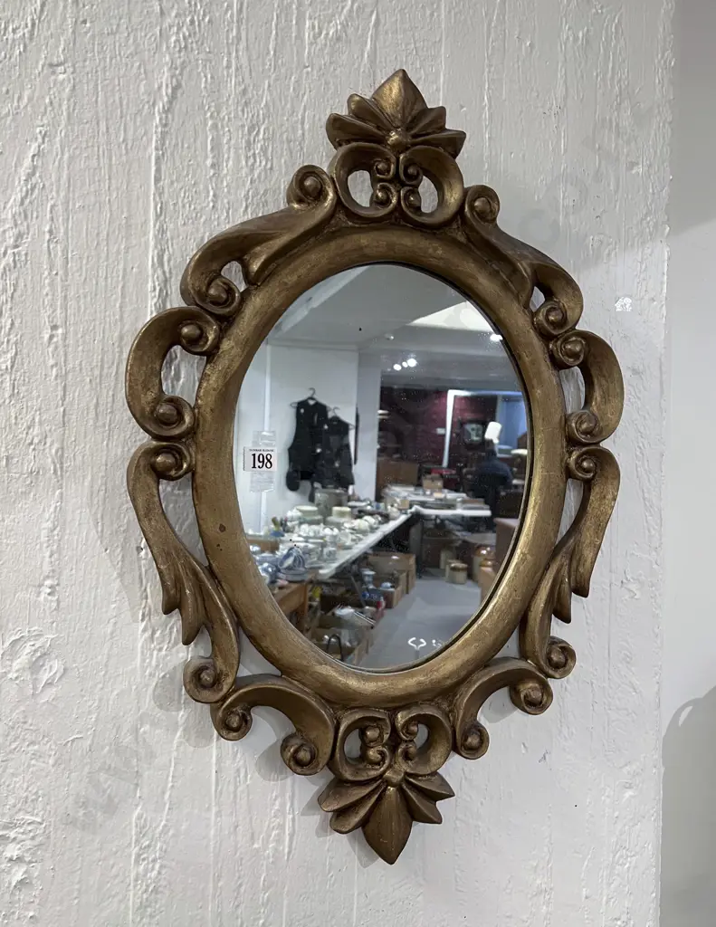 Gilt Scroll Framed Wall Mirror Image 1++