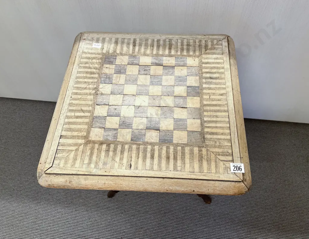 Faded Victorian Games Table with Gypsy Base Image 1++