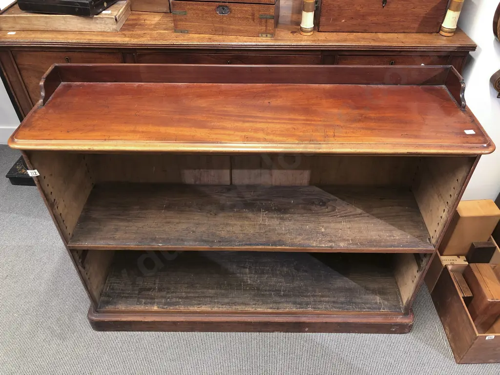 Victorian Mahogany Open Bookcase Image 1++