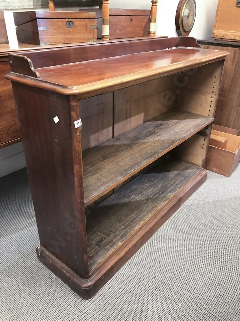 Victorian Mahogany Open Bookcase Image 1++