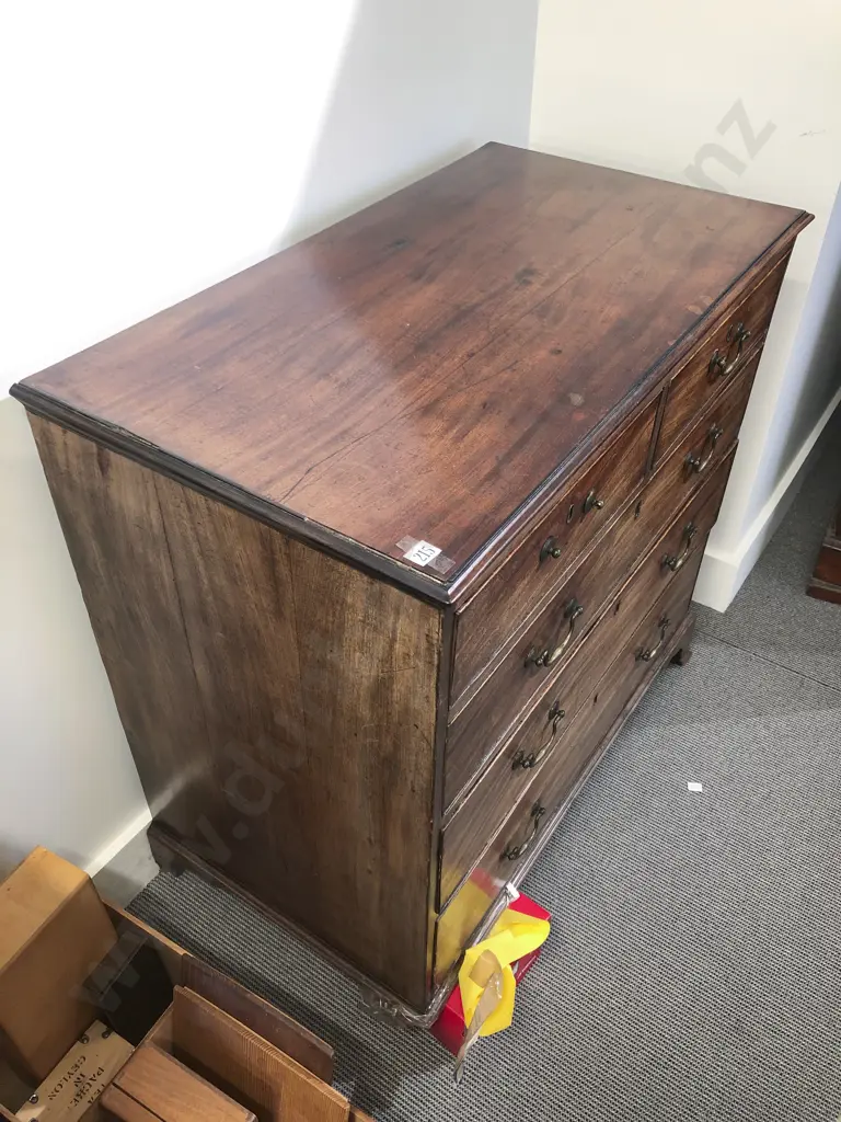 Geo III Mahogany Flat Front Chest (Faults) Image 1++
