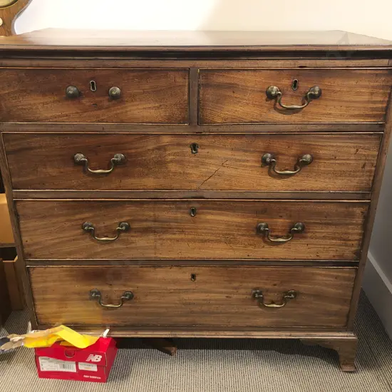 Geo III Mahogany Flat Front Chest (Faults)