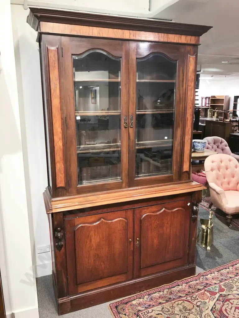 C19th NZ Colonial Cabinet Bookcase Image 1++