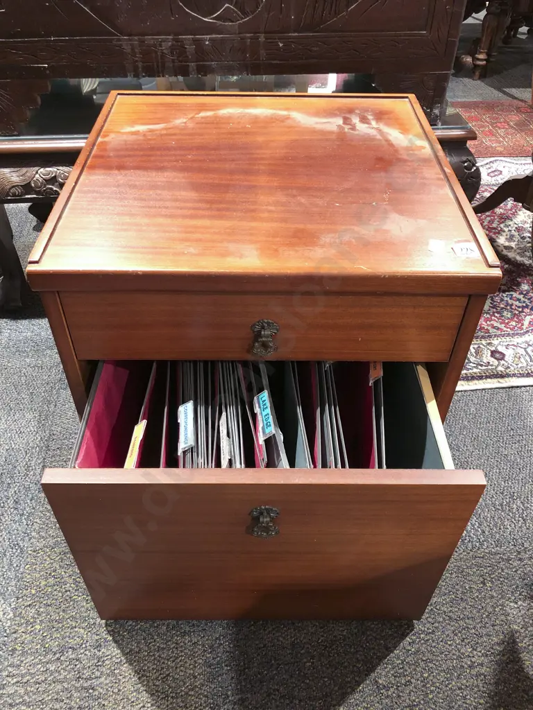 Small Teak Filing Cabinet Image 1++