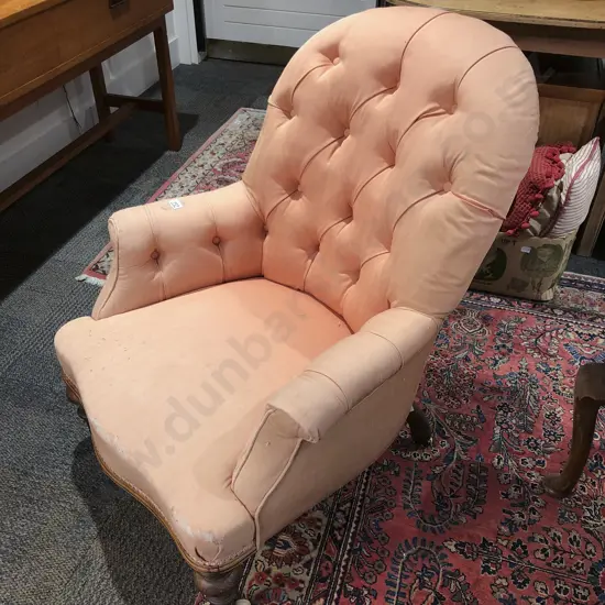 Victorian Walnut Button Back Armchair
