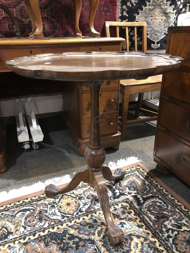 Repro. Mahogany Wine Table Image 1++