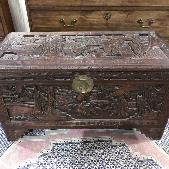 Carver Camphor Wood Trunk