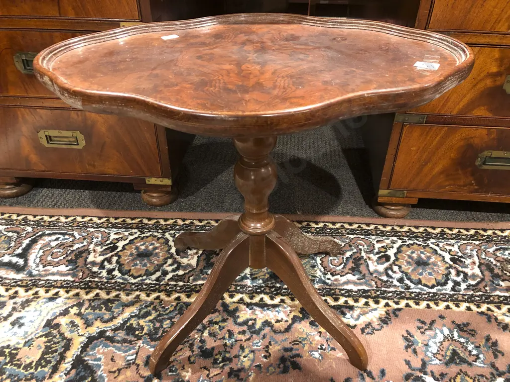 Repro. Walnut Wine Table Image 1++