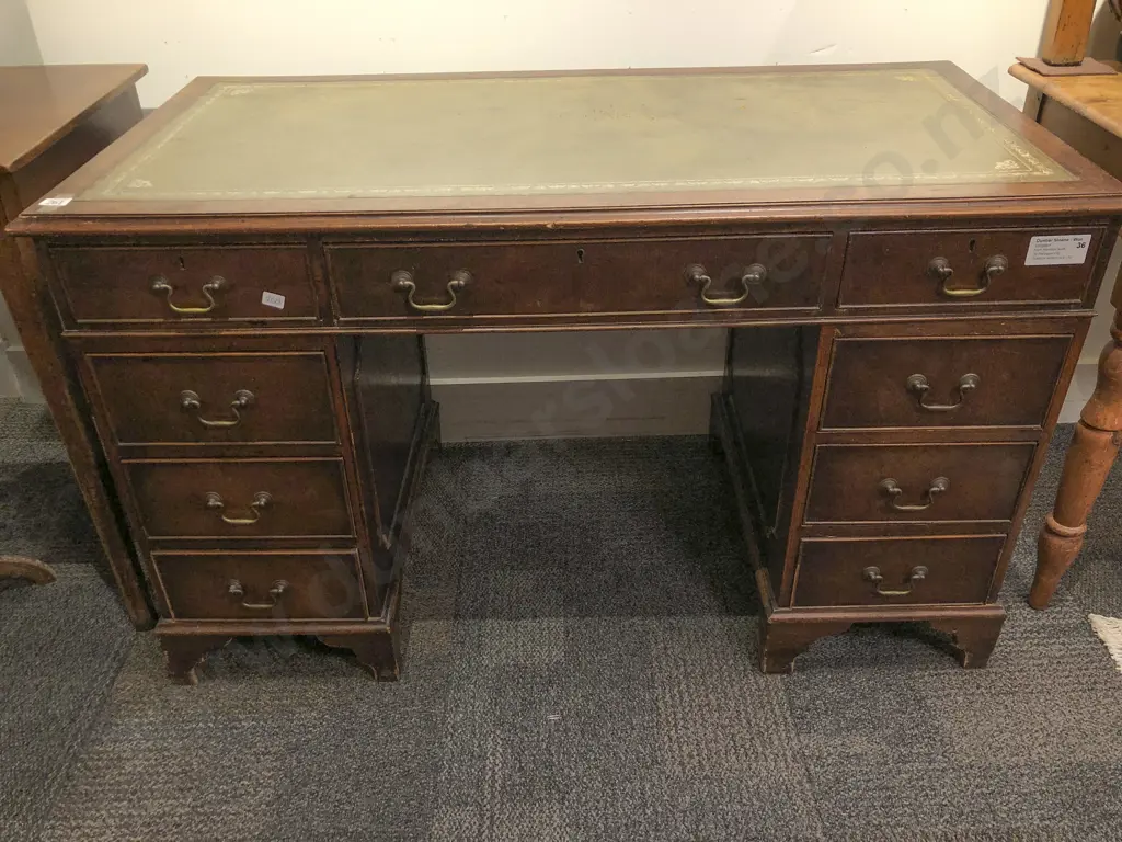 Geo. III Style Pedestal Desk Image 1++