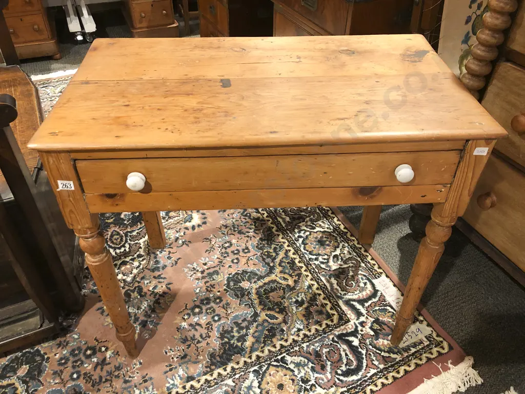 Victorian Pine Oblong Side Table Image 1++