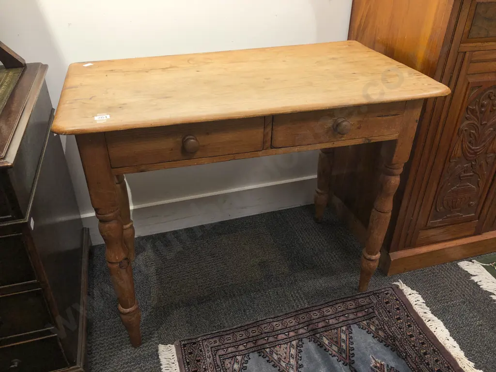 Victorian Pine Oblong Side Table Image 1++