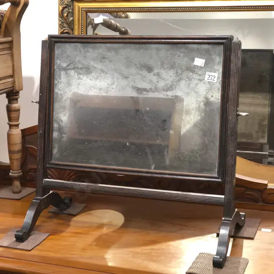 Geo III Mahogany Swing Toilet Mirror