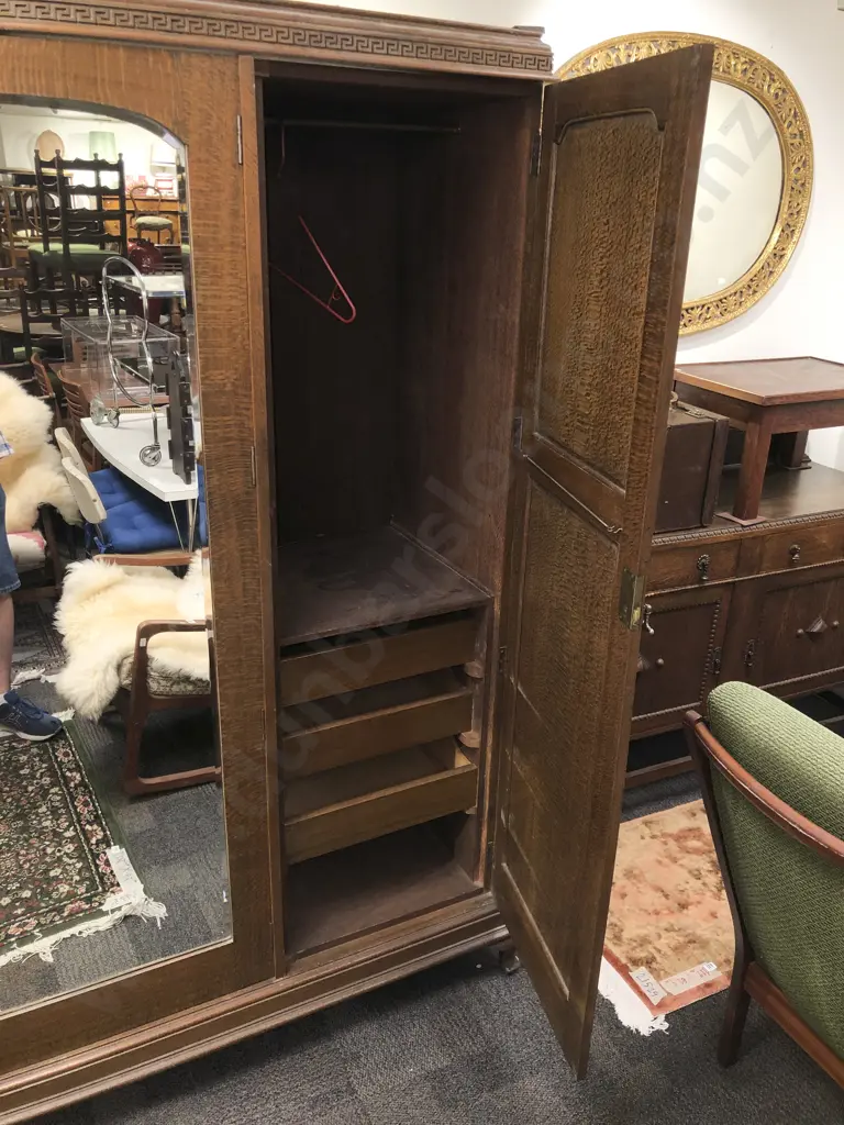 Edwardian Mirror Door Wardrobe Image 1++
