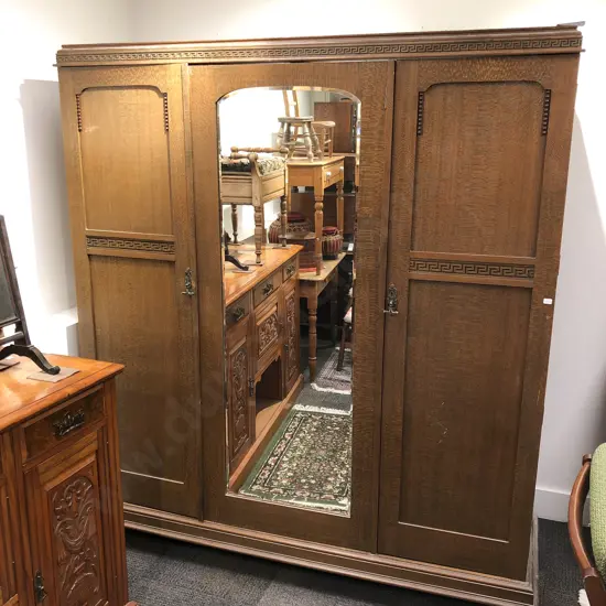 Edwardian Mirror Door Wardrobe
