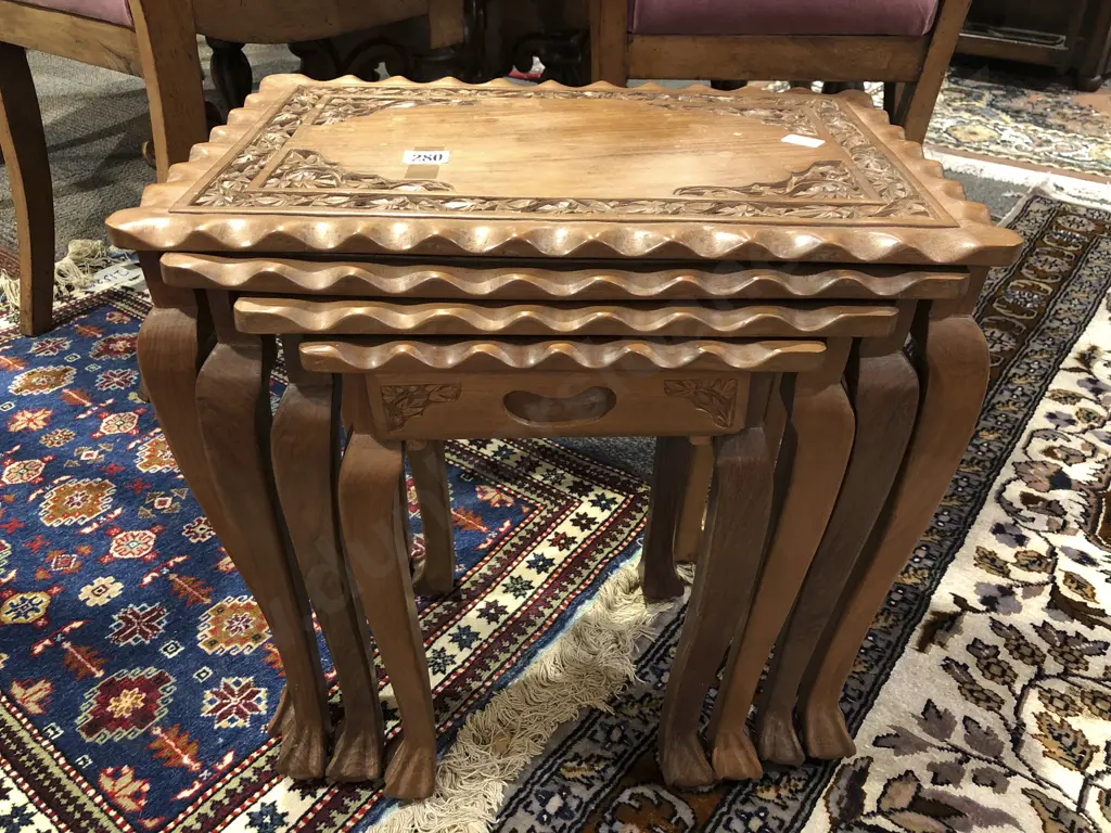 Teak Quartetto Nest of Tables Image 1++