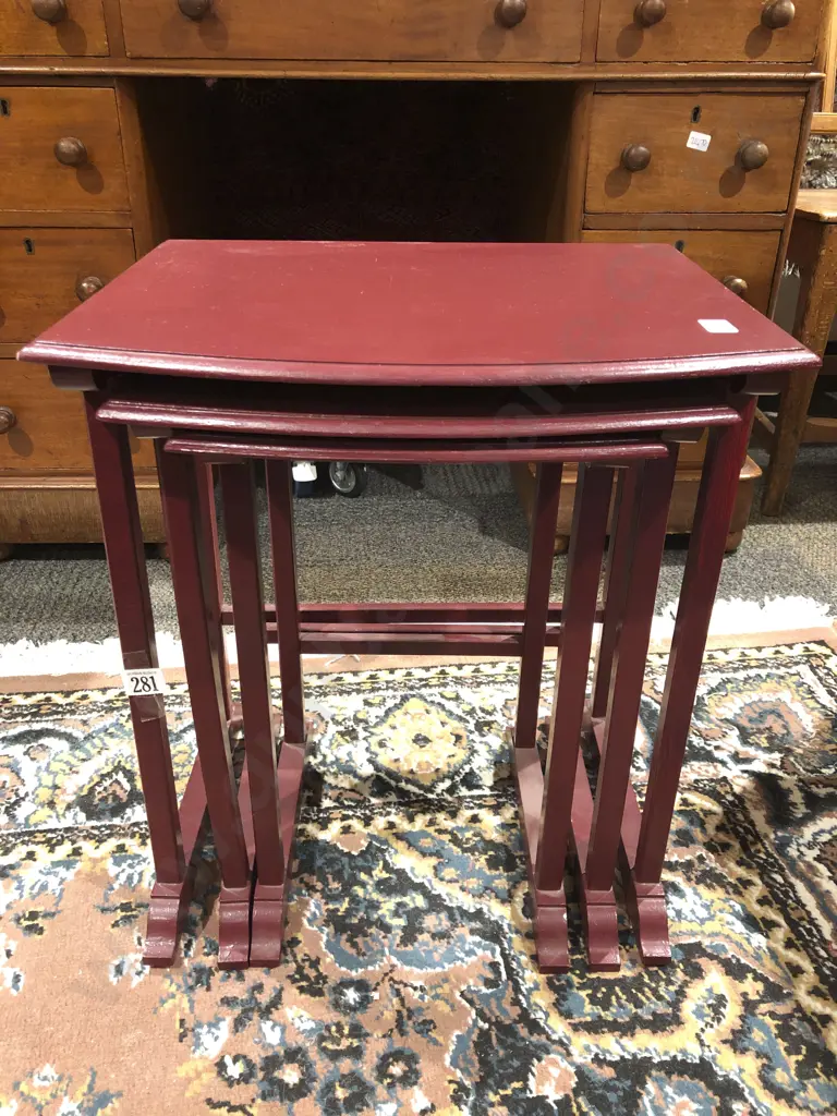 Small Painted Nest of Tables Image 1++