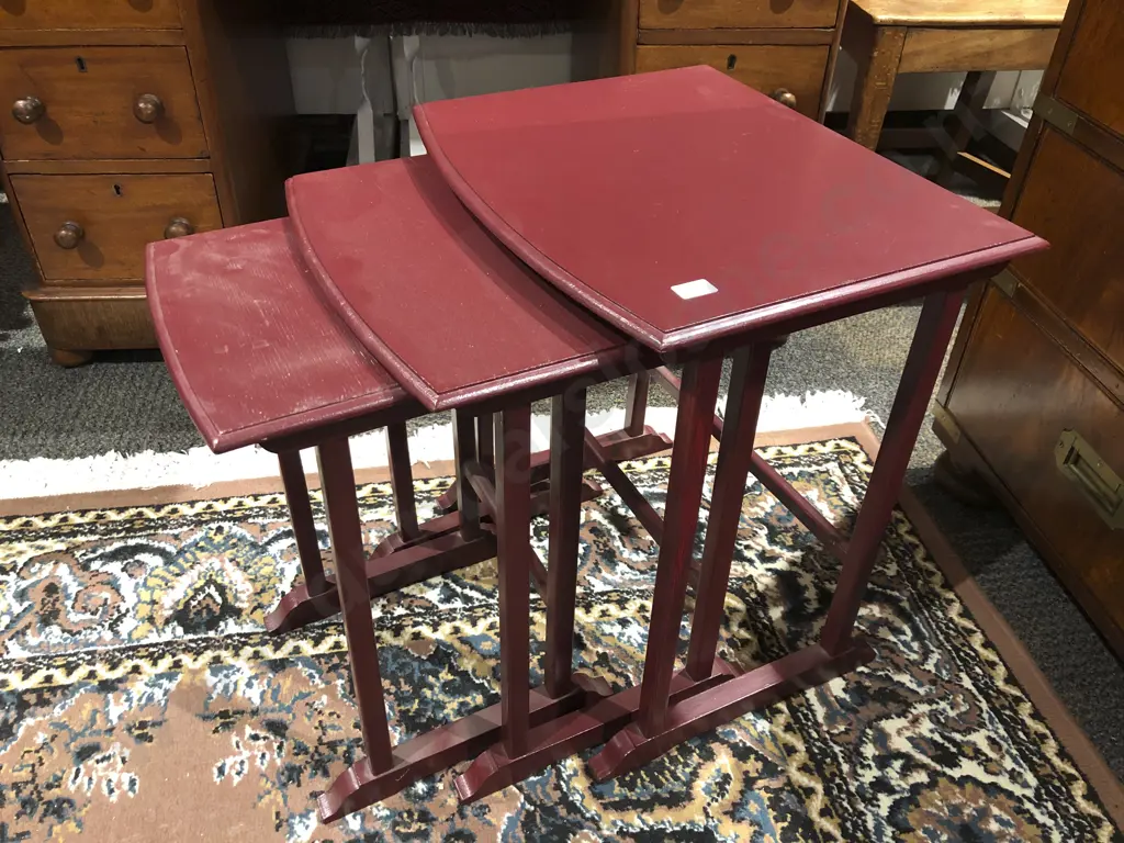 Small Painted Nest of Tables Image 1++