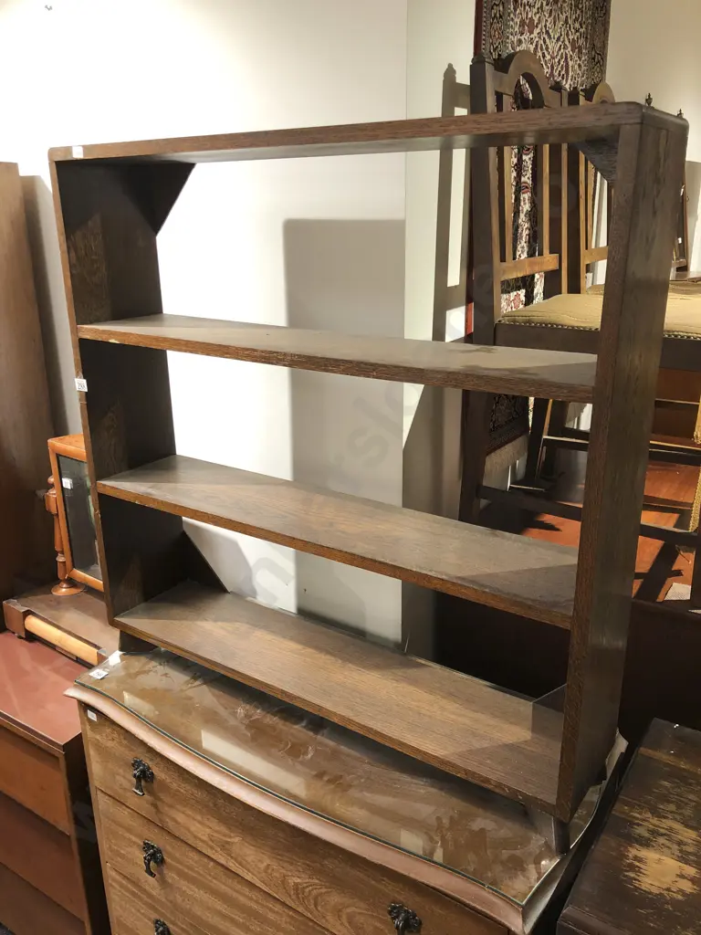 Oak Open Bookcase Image 1++