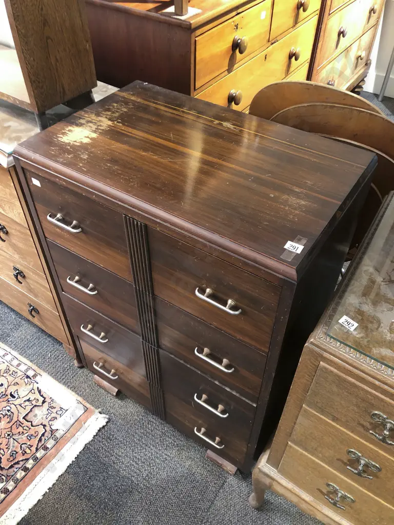 Art Deco Four Drawer Chest Image 1++