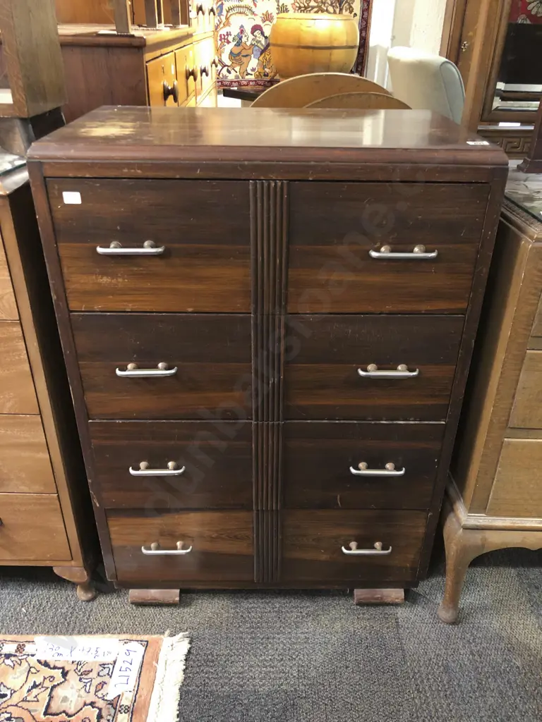 Art Deco Four Drawer Chest Image 1++