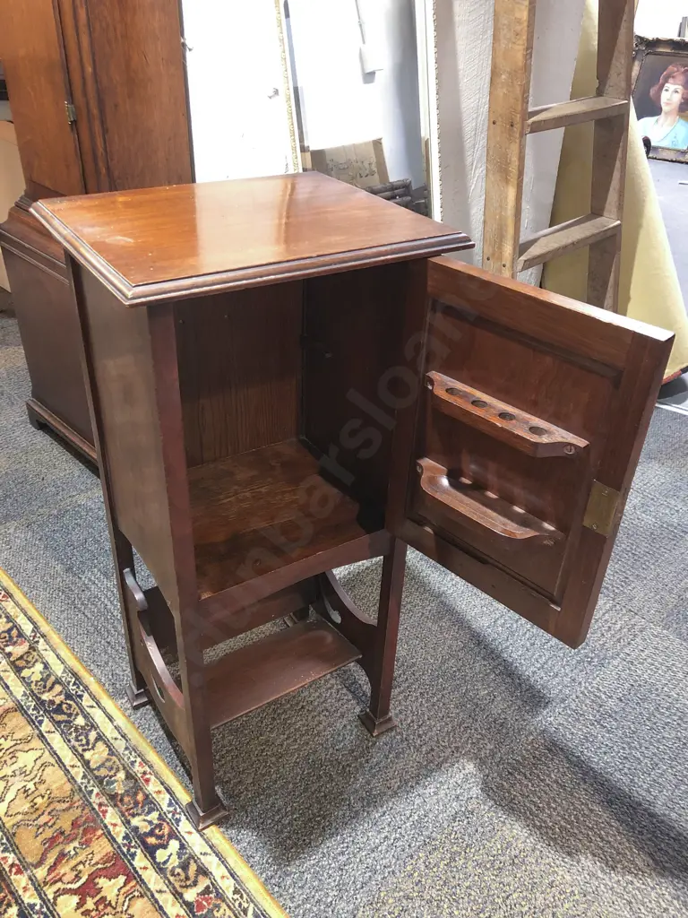 Edwardian Mahogany Smokers Cabinet Image 1++