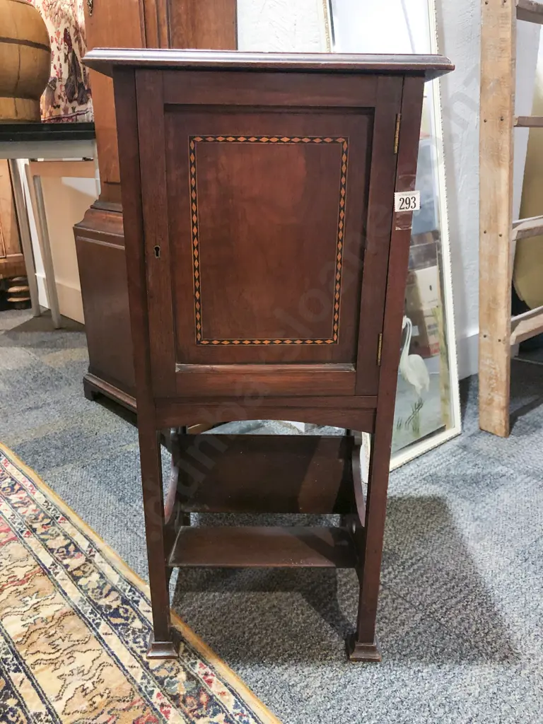 Edwardian Mahogany Smokers Cabinet Image 1++