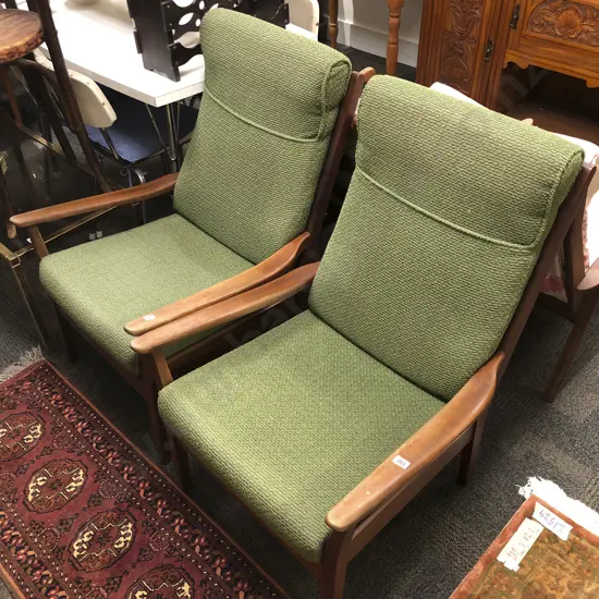 Pair of Don Retro Teak Armchairs
