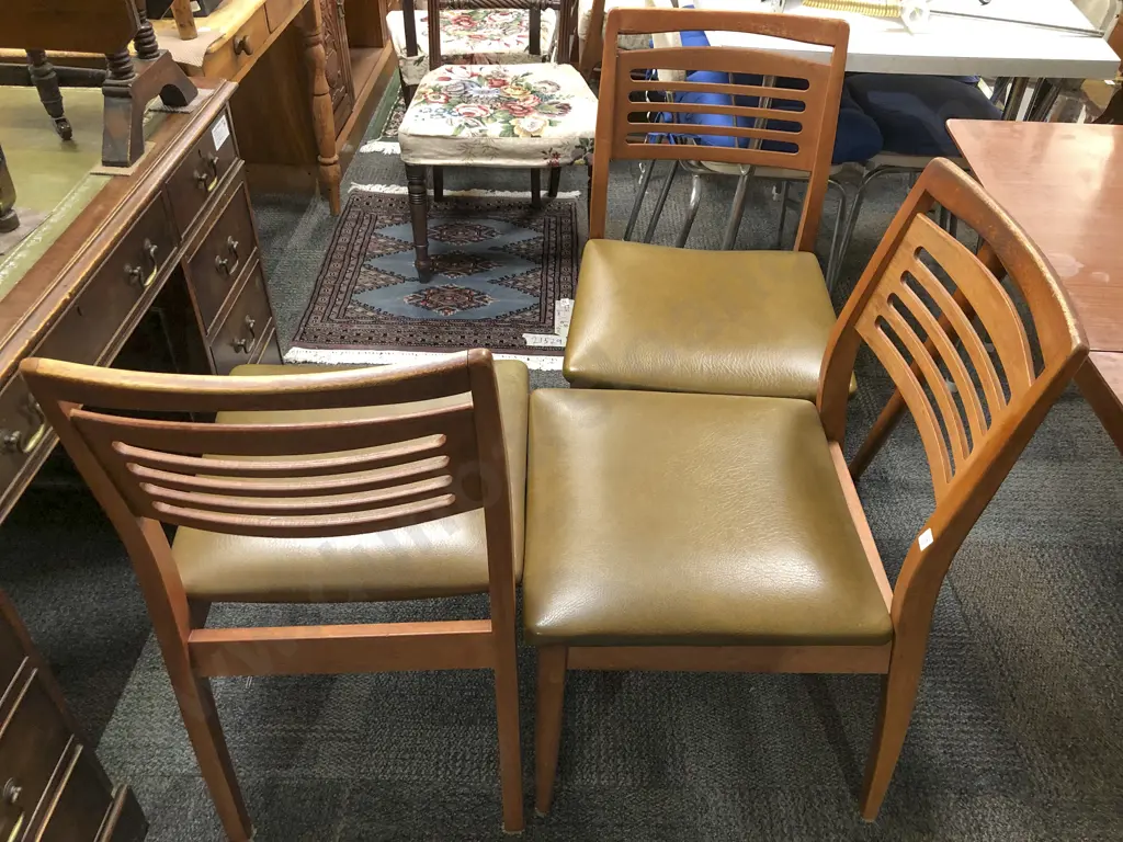 ******Set of Five Retro Teak Dining Chairs *** PLEASE NOTE DESCRIPTION CHANGE Image 1++