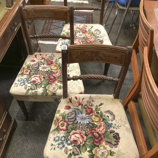 Set of Three Regency Mahogany Dining Chairs
