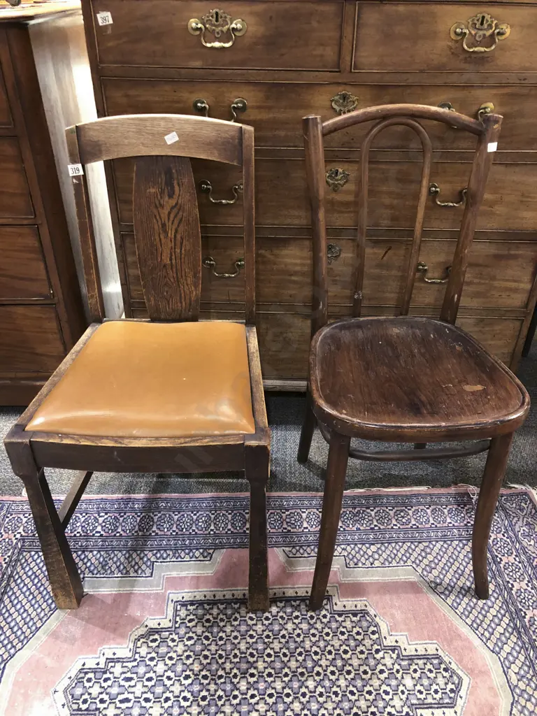 Bentwood Chair and Oak Dining Chair Image 1++