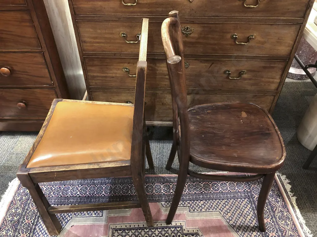 Bentwood Chair and Oak Dining Chair Image 1++