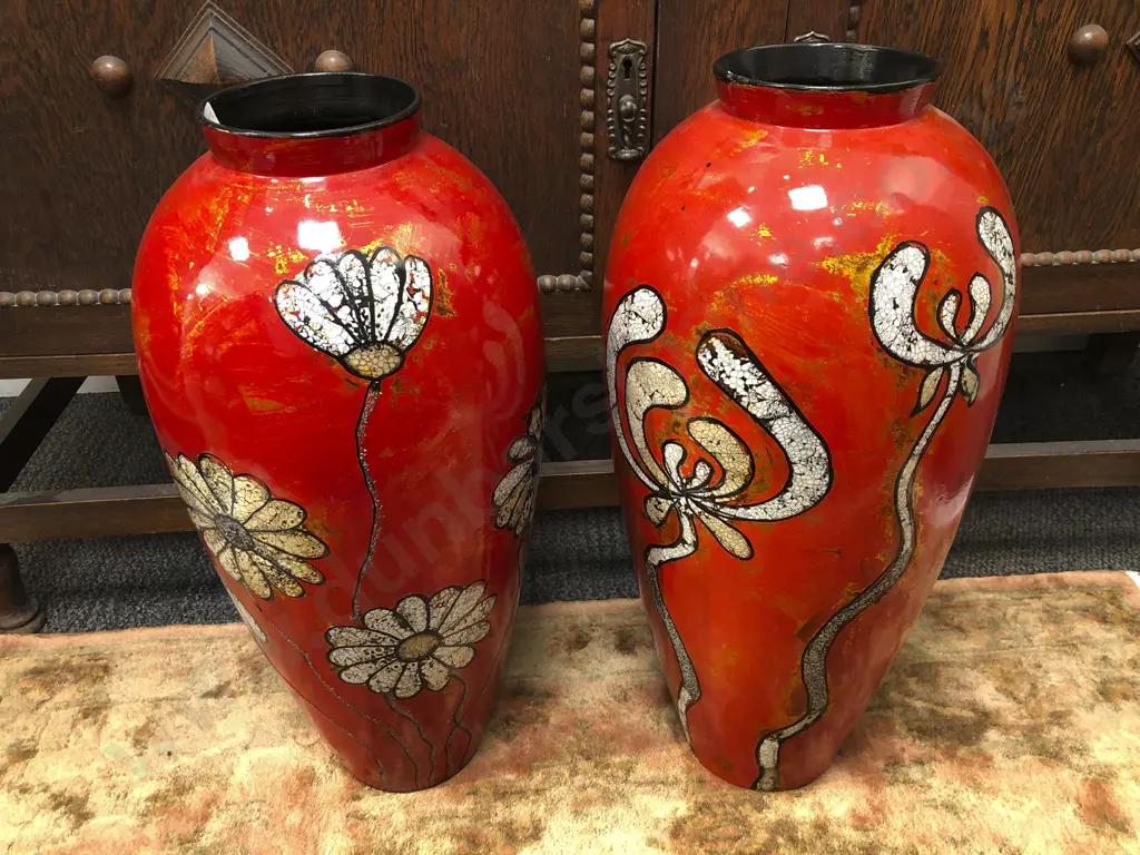 Pair of Large Modern Ceramic Vases Image 1++
