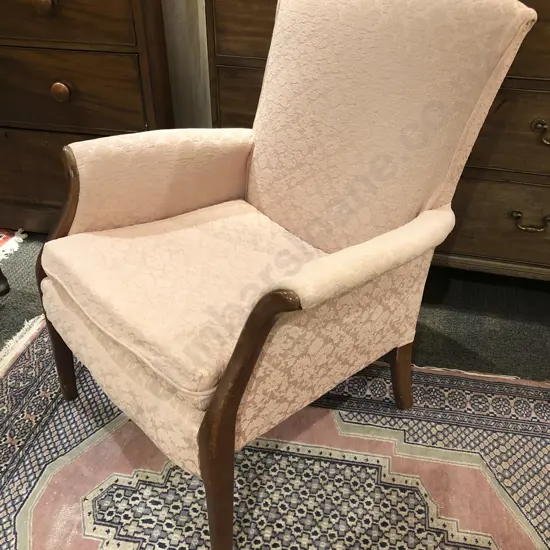 Pink Upholstered Arm Chair