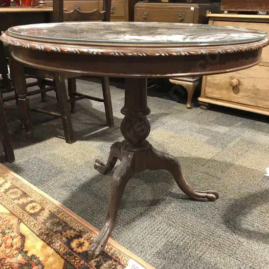 Repro. Mahogany Circular Occ. Table