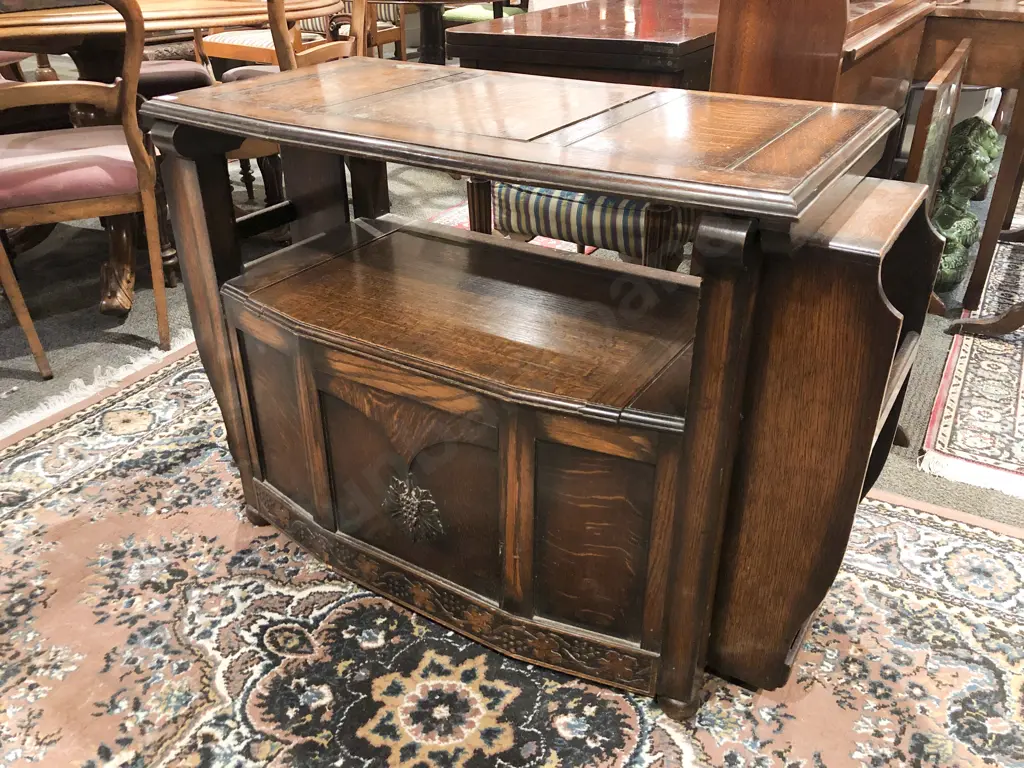 1920's Oak Monks Bench Image 1++
