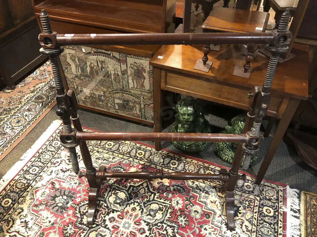 Vintage Mahogany Tapestry Framer Image 1++